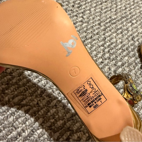 AZALEA WANG LOURDES GOLD EMBELLISHED RHINESTONE COIL heals - Picture 7 of 7